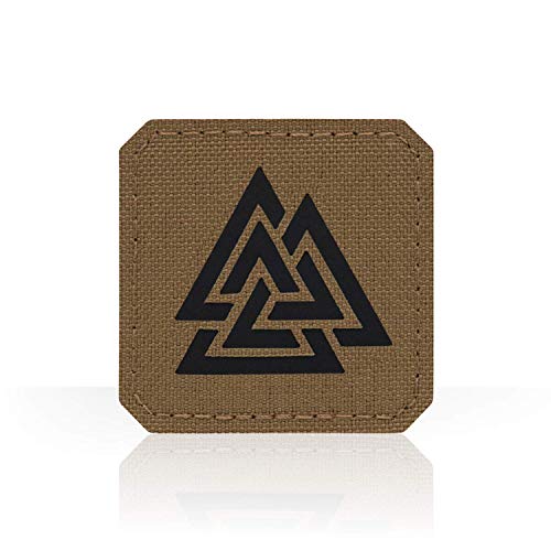 M-Tac Valknut Morale Patches Military Tactical Lazer Cut Viking Norse (Coyote - Schwarz) von M-Tac