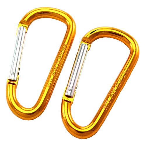 10 Alu- Karabinerhaken 60 x 6mm Gold Karabiner Feuerwehrkarabiner von M-Teile-Store