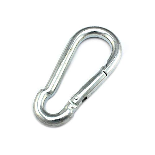 10 Karabiner 6 x 60mm Feuerwehrkarabiner Karabinerhaken Stahl DIN 5299 von M-Teile-Store