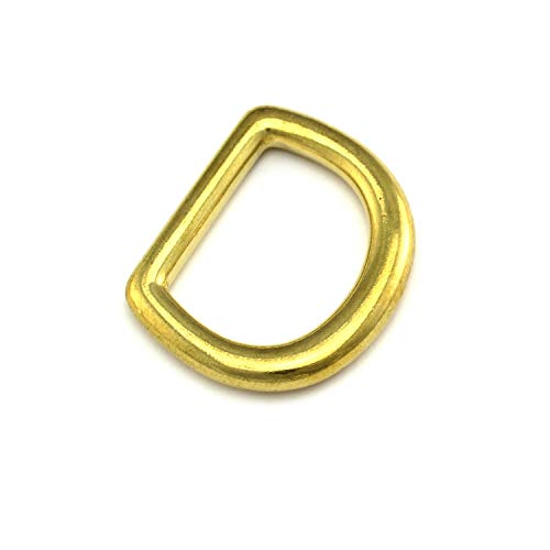 5 D-Ringe/Halbringe 20 x 4mm 3/4" Zoll Rein Messing D-Ring von M-Teile-Store