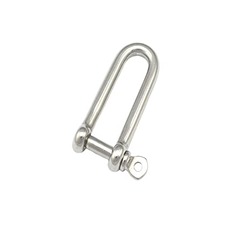 Schäkel lang 10mm Form D Edelstahl A4 gerade extra lang Rundschäkel Verbinder von M-Teile-Store