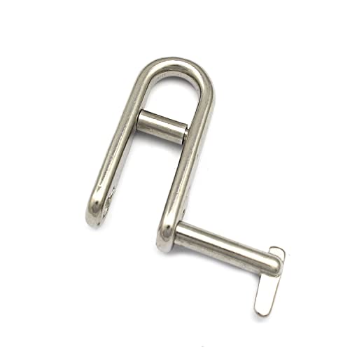 Schlüsselschäkel mit Steg Edelstahl A4 5mm Schäkel gerade extra lang von M-Teile-Store