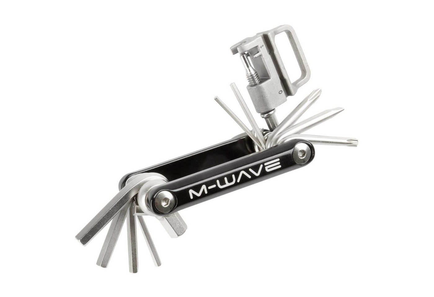 M-Wave Multitool Little 15, (1 St), Fahrradwerkzeug Set für unterwegs Minitool 15 Funktionen Multitool von M-Wave