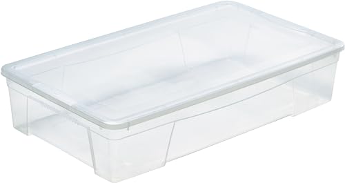 Mondex PLS615–00 transparent Kunststoff Aufbewahrungsbox mit Deckel, 70,5 x 41,2 x 16 cm/34 L von M home by Mazzei Mondex