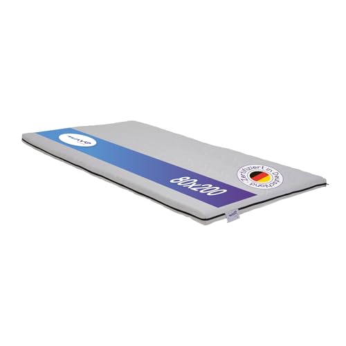 M line | Wave Topper | Matratzentopper 80x200cm - Kaltschaum Topper - Optimale Unterstützung - Atmungsaktiv - 10 Jahre Garantie, Weiß von M LINE
