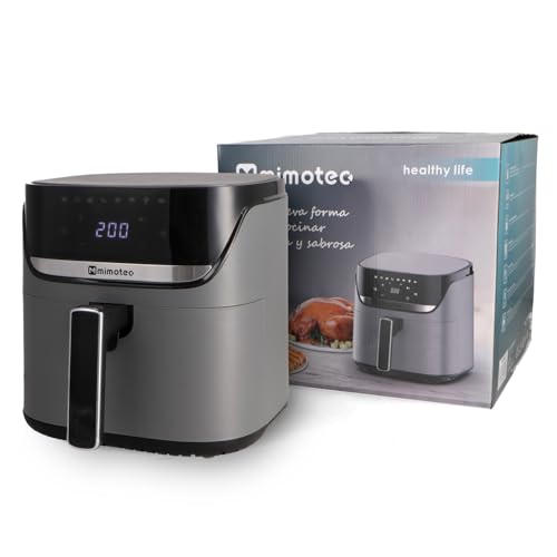 M mimotec Biota Touch Luftfritteuse 5,7 l – Luftfritteuse ohne Öl, 1700 W, 8 Menüs, Touchscreen, Timer einstellbar von 60 Minuten, 80-200 °C, Fettreduzierung für gesundes Kochen von M mimotec