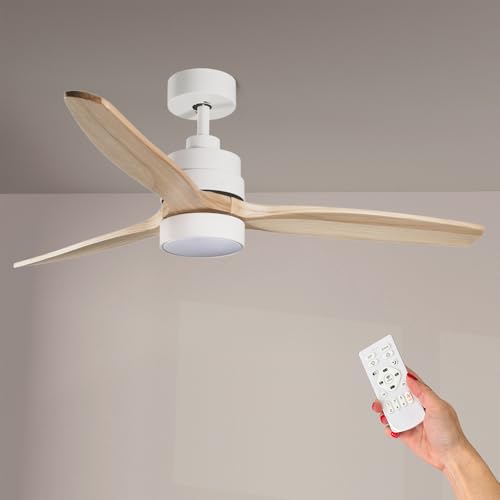 M mimotec - Verrückter weißer LED-Deckenventilator | 6 Geschwindigkeiten | dimmbares CCT Licht | Winter-Sommer-Modus | Timer Modell LM8822 M mimotec - Verrückter weißer LED-Deckenventilator | 6 Geschwindigkeiten | dimmbares CCT Licht | Winter-Sommer-Modus | Timer Modell LM8822 von M mimotec