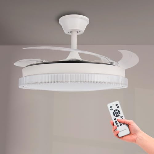 M mimotec - White Diamond LED Deckenventilator, einstellbare Farbtemperatur, Sommer-/Winterfunktion, 6 Geschwindigkeiten, LM8851 M mimotec - White Diamond LED Deckenventilator, einstellbare Farbtemperatur, Sommer-/Winterfunktion, 6 Geschwindigkeiten, LM8851 von M mimotec