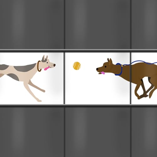 M-tec Sichtschutzstreifen Happy Dogs für den Doppelstabmattenzaun | Hundemotiv (M24KSHDOGS1) von M-tec