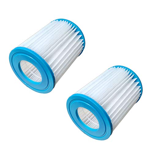 M & A Keleily 2 Stücke Poolfilter Kartusche Ersatz Filter Kartusche Filterkartuschen Pool für Bestway Filterkartusche Größe 1, Blau-weiß, 8 x 9 cm von Keleily