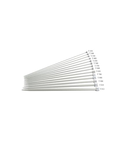 1 Paar D 'Stricknadeln Größe 10 Aluminium 40 cm lang von M&Co