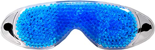 M&H-24 Kühlmaske Kühlbrille Gelmaske Gel-Augenmaske - Schlafmaske Entspannungsmaske Gelbrille Maske für Augen gegen geschwollene Augen und Augenringe mit Gel-Perlen 1 Stück von M&H-24