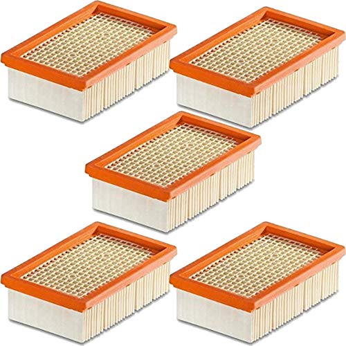 1-10 Stück Flachfilter für KÄRCHER - ersetzt original Filter wie 2.863-005.0 für MV 4 5 6 P Premium (WD5, WD 5, MV5 Premium, 5 Filter) von M&M Smartek