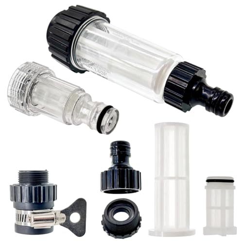 2x Wasserfilter Set klein + groß 3/4 Zoll für Gartenschlauch & Wasserhahn – Vorfilter, Schnellverschluss Adapter, Stecknippel, Gewindereduzierung 3/4" auf 1/2" – Robustes ABS Kunststoffgehäuse 2x Wasserfilter Set klein + groß 3/4 Zoll für Gartenschlauch & Wasserhahn – Vorfilter, Schnellverschluss Adapter, Stecknippel, Gewindereduzierung 3/4" auf 1/2" – Robustes ABS Kunststoffgehäuse von M&M Smartek