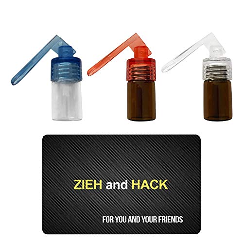 3 x Dosierer mit Löffel & Zieh and Hack Karte Straw Snuff Bat Snorter Nasal Tube Bullet Sniffer Snuffer Portionierer für Schnupftabak Schnupfset - Set wählbar (Set 21) von M&M Smartek