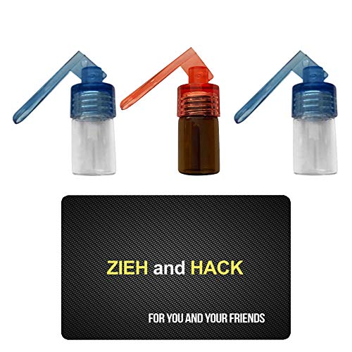 3 x Dosierer mit Löffel & Zieh and Hack Karte Straw Snuff Bat Snorter Nasal Tube Bullet Sniffer Snuffer Portionierer für Schnupftabak Schnupfset - Set wählbar (Set 22) von M&M Smartek