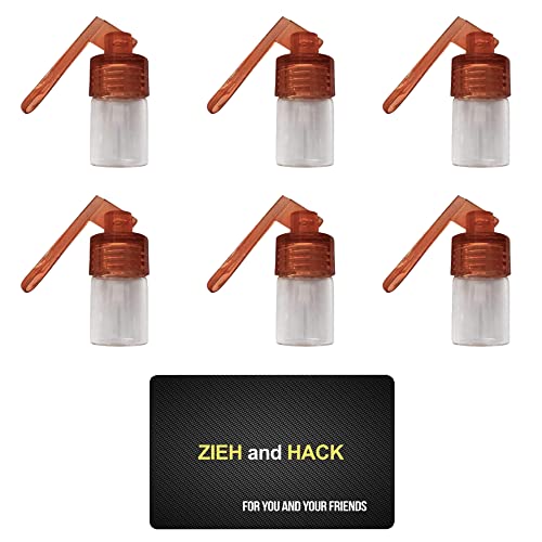 6 x Dosierer mit Löffel & Zieh and Hack Karte Straw Snuff Bat Snorter Nasal Tube Bullet Sniffer Snuffer Portionierer für Schnupftabak Schnupfset - Set wählbar (Set 28) von M&M Smartek