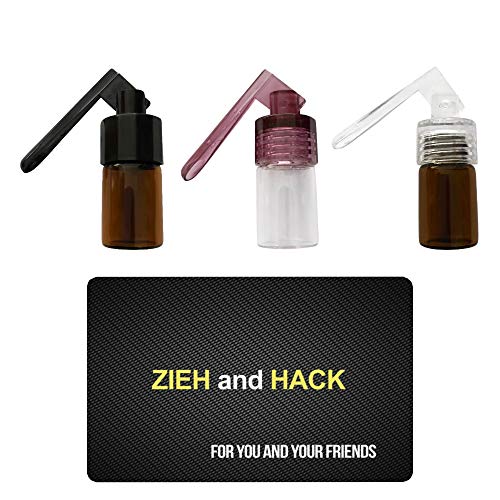3 x Dosierer mit Löffel & Zieh and Hack Karte Straw Snuff Bat Snorter Nasal Tube Bullet Sniffer Snuffer Portionierer für Schnupftabak Schnupfset - Set wählbar (Set 5) von M&M Smartek