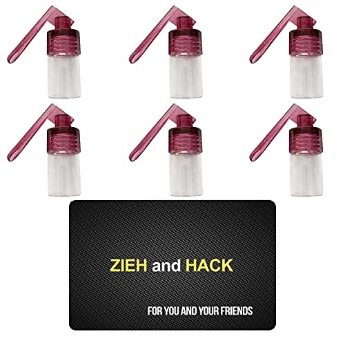 6X Dosierer mit Löffel & Zieh and Hack Karte Straw Snuff Bat Snorter Nasal Tube Bullet Sniffer Snuffer Portionierer für Schnupftabak Schnupfset - Set wählbar (Set 26) von M&M Smartek