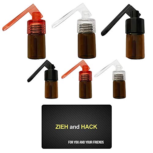 6 x Dosierer mit Löffel & Zieh and Hack Karte Straw Snuff Bat Snorter Nasal Tube Bullet Sniffer Snuffer Portionierer für Schnupftabak Schnupfset - Set wählbar (Set 3) von M&M Smartek