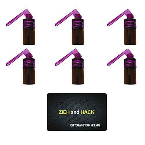 6 x Dosierer mit Löffel & Zieh and Hack Karte Straw Snuff Bat Snorter Nasal Tube Bullet Sniffer Snuffer Portionierer für Schnupftabak Schnupfset - Set wählbar (Set 4) von M&M Smartek