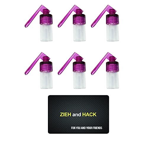 6 x Dosierer mit Löffel & Zieh and Hack Karte Straw Snuff Bat Snorter Nasal Tube Bullet Sniffer Snuffer Portionierer für Schnupftabak Schnupfset - Set wählbar (Set 6) von M&M Smartek