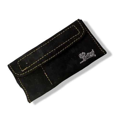 7 teiliges Schnupf Set Schnupftabak Etui mit Spiegel, 2x Dosierer, Stäbchen, Zieh-Röhrchen für Schnupftabak (Schwarz DieBallerei) von M&M Smartek
