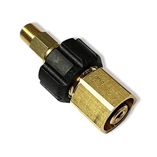 Adapter wie Easy!Lock TR22 IG (Innengewinde) auf Adapter mit 1/4" AG (Aussengewinde) für/kompatibel zu Kärcher Hochdruck Zubehör von M&M Smartek