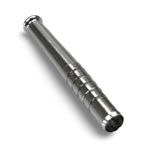 Colored Metal Straw Snuff Bat Snorter Nasal Tube Bullet Sniffer Snuffer 2.0 (Silber) von M&M Smartek