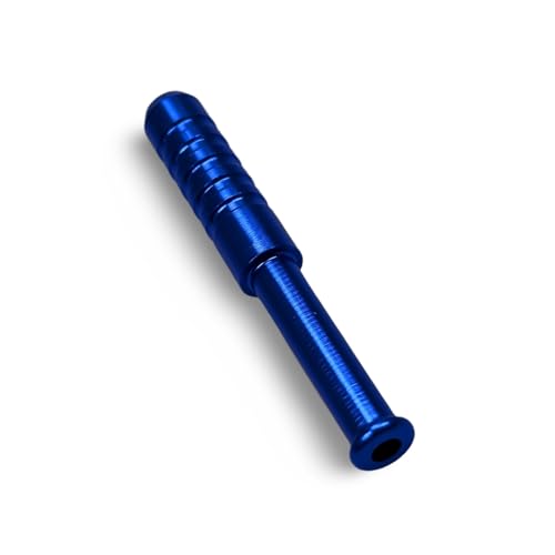 Colored Metal Straw Snuff Bat Snorter Nasal Tube Bullet Sniffer Snuffer 2.0 - auswählbar (Blau) von M&M Smartek
