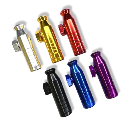 Dosierer Portionierer Spender für Schnupftabak Dispenser Alu/Metall in 7 Farben für deinen Schnupftabak Version 5.0 (6er Pack) von M&M Smartek
