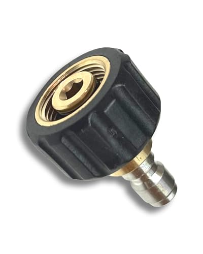 Hochdruckreiniger Schlauch Adapter Schnellkupplung Quick Connect M22 IG Gewinde (M22-14mm IG auf 1/4" Kupplung Male) von M&M Smartek