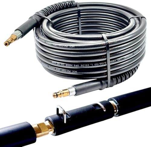 Hochdruckschlauch geeignet für Kärcher Hochdruckreiniger K2 K3 K4 K5 K6 K7 Home Garden Serie 2008 mit Click Quick Connect Stecksystem wie 2.641-721.0 + Verlängerung Verbinder Adapter (15 Meter) von M&M Smartek