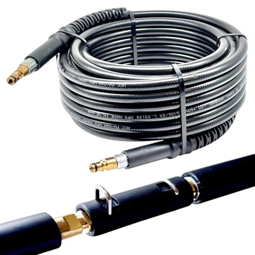 Hochdruckschlauch geeignet für Kärcher Hochdruckreiniger K2 K3 K4 K5 K6 K7 Home Garden Serie 2008 mit Click Quick Connect Stecksystem wie 2.641-721.0 + Verlängerung Verbinder Adapter (30 Meter) von M&M Smartek