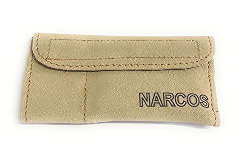 M&M Smartek 7 teiliges Schnupf Set für Schnupftabak Narcos Etui mit Spiegel, 2X Dosierer, Stäbchen, Zieh-Röhrchen für Schnupftabak (Beige) von M&M Smartek