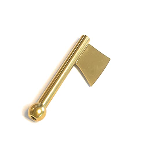 M&M Smartek Colored Metal Snuff Bat Snorter Nasal Tube Bullet Sniffer Snuffer & Klingenrand Schnupftabak Rasierklinge Beil Hatchet (1x Gold) von M&M Smartek