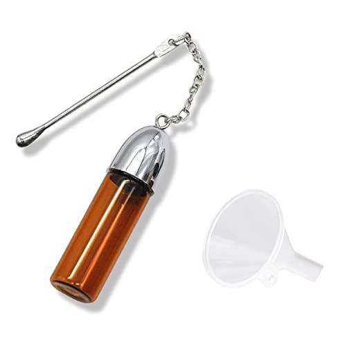 M&M Smartek Dosierer Portionierer Snuff sniff Bottle Spender Dispenser 57mm mit Löffel (Braun & Trichter) von M&M Smartek