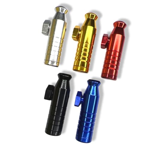 Dosierer Portionierer Spender für Schnupftabak Dispenser Alu/Metall in 7 Farben für deinen Schnupftabak Version 5.0 (5er Pack) von M&M Smartek