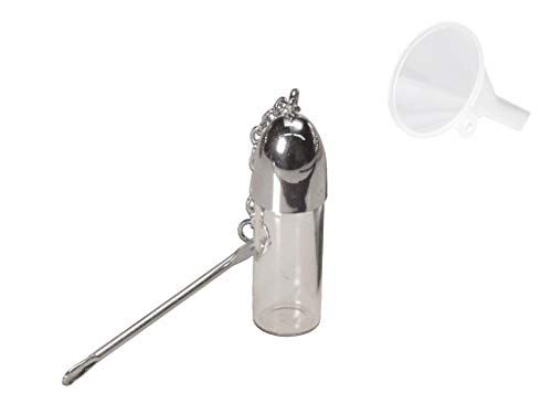 M&M Smartek Dosierer Portionierer Snuff sniff Bottle Spender Dispenser mit Löffel mit Trichter in verschiedenen Größen und Farben (53mm / durchsichtig) von M&M Smartek
