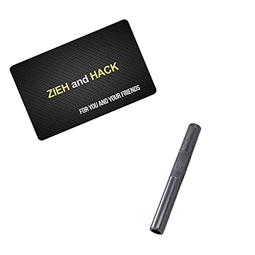 M&M Smartek Röhrchen 70mm Set & Zieh and Hack Karte Alu Snuff Bat Snorter Nasal Tube Bullet Sniffer Snuffer für Schnupftabak - Farbe & Menge wählbar (1x Chrome & Karte) von M&M Smartek