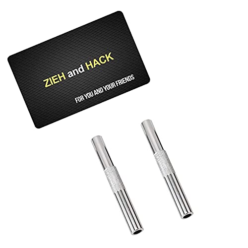 M&M Smartek Röhrchen 70mm Set & Zieh and Hack Karte Alu Snuff Bat Snorter Nasal Tube Bullet Sniffer Snuffer für Schnupftabak - Farbe & Menge wählbar (2X Silber & Karte) von M&M Smartek