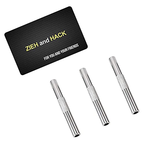 M&M Smartek Röhrchen 70mm Set & Zieh and Hack Karte Alu Snuff Bat Snorter Nasal Tube Bullet Sniffer Snuffer für Schnupftabak - Farbe & Menge wählbar (3X Silber & Karte) von M&M Smartek