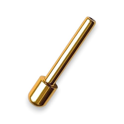 M&M Smartek Röhrchen aus Alu vorne Dick hinten Dünn Straw Snuff Bat Snorter Nasal Tube Bullet (Gold) von M&M Smartek