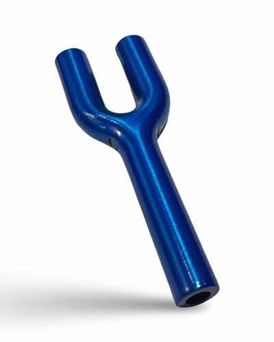 M&M Smartek Röhrchen aus Metall - Double Snorter - Doppel Rohr - Zieh - Röhrchen - Snuff Snort - Länge ca. 70mm (Blau) von M&M Smartek