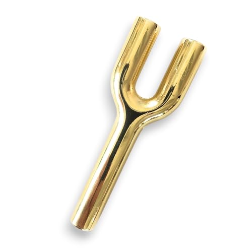 M&M Smartek Röhrchen aus Metall - Double Snorter - Doppel Rohr - Zieh - Röhrchen - Snuff Snort - Länge ca. 70mm (Gold) von M&M Smartek