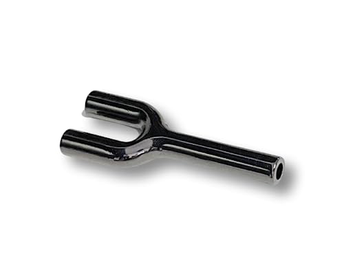 M&M Smartek Röhrchen aus Metall - Double Snorter - Doppel Rohr - Zieh - Röhrchen - Snuff Snort - Länge ca. 70mm (Schwarz/Chrome) von M&M Smartek