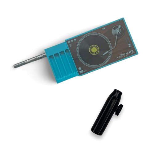 M&M Smartek Royal Box mit Röhrchen inkl. kostenlosem Dosierer für Schnupftabak in verschiedenen Variationen (Record Player Blau) von M&M Smartek