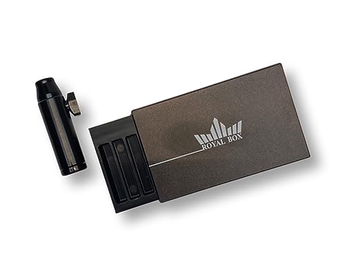 M&M Smartek Royal Box mit Röhrchen inkl. kostenlosem Dosierer für Schnupftabak in verschiedenen Variationen (Schwarz) von M&M Smartek