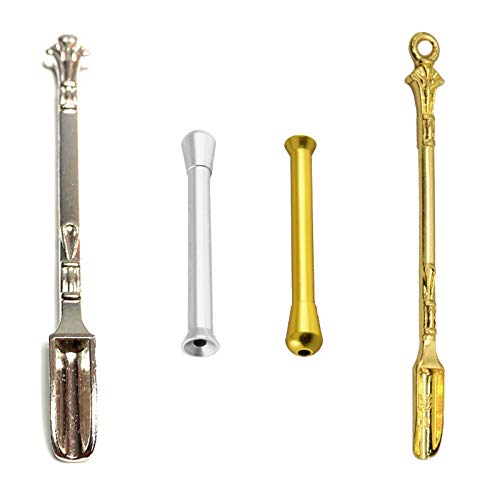 M&M Smartek exklusiv Löffel in Gold/Silber Lock Alu für Schnupftabak Dosierer Kunststoff/Cromelock Karte/Dispenser/Dosierer - Set wählbar (Variation 5) von M&M Smartek