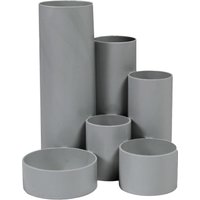 M&M Schreibtisch-Boy Stiftehalter 12,9 x 13,9 x 14,7 cm grigio (hellgrau) von M&M